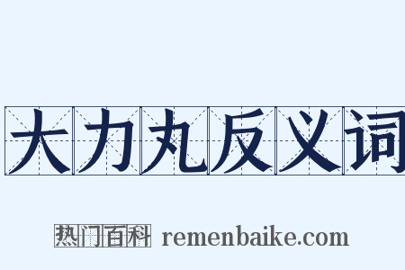 大力丸反义词是什么意思的图片